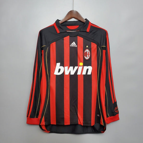 AC Milan 2006/07 Home Men's Long Sleeve Jersey- Retro