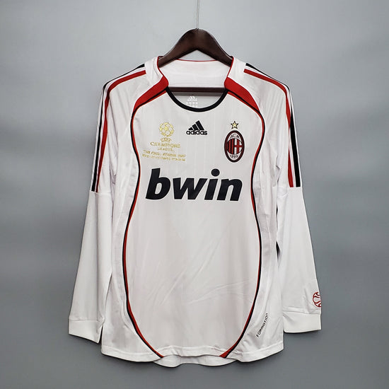 AC Milan 2006/07 Away UCL Final Men's Long Sleeve Jersey- Retro