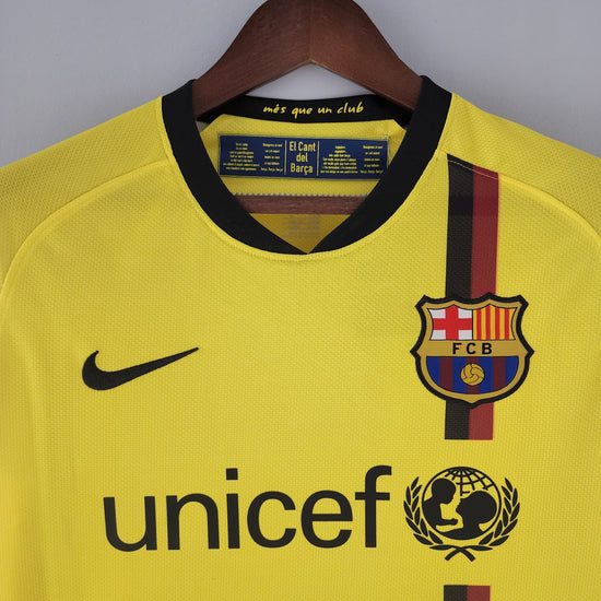 Barcelona FC 2008/09 Away Men's Long Sleeve Jersey- Retro
