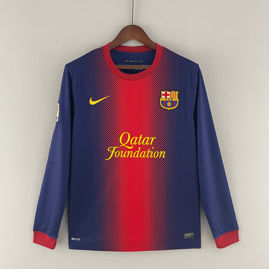 Barcelona FC 2012/13 Home Men's Long Sleeve Jersey- Retro
