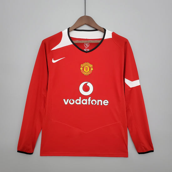Manchester United 2005/06 Home Men's Long Sleeve Jersey- Retro