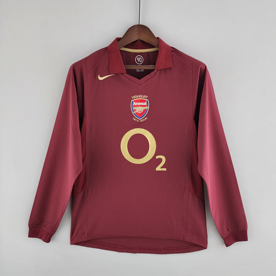 Arsenal 2005/06 Home Men's Long Sleeve Jersey- Retro