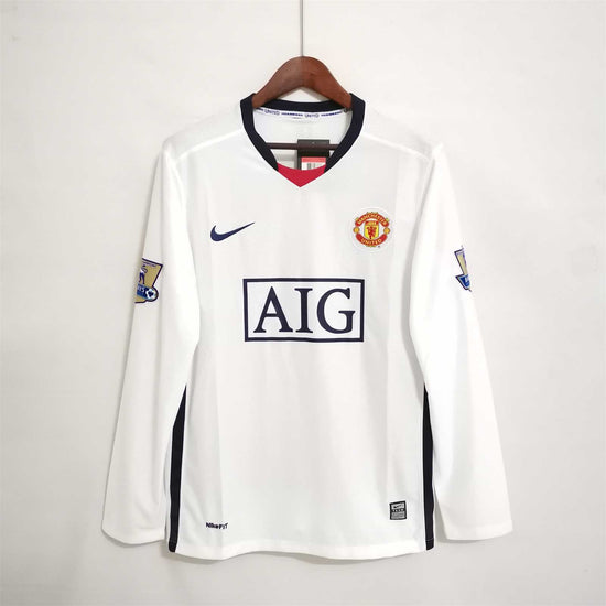 Manchester United 2008/09 Away Men's Long Sleeve Jersey- Retro