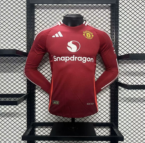 Manchester United 24/25 Home Long Sleeve Men's Jersey- Player Issue