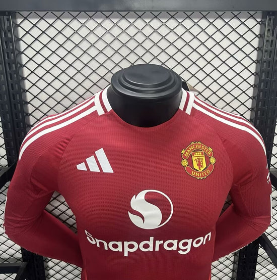 Manchester United 24/25 Home Long Sleeve Men's Jersey- Player Issue