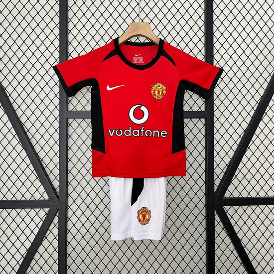 Manchester United 2003/04 Home Kid's Jersey & Shorts- Retro